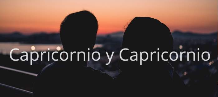 Capricornio y Capricornio