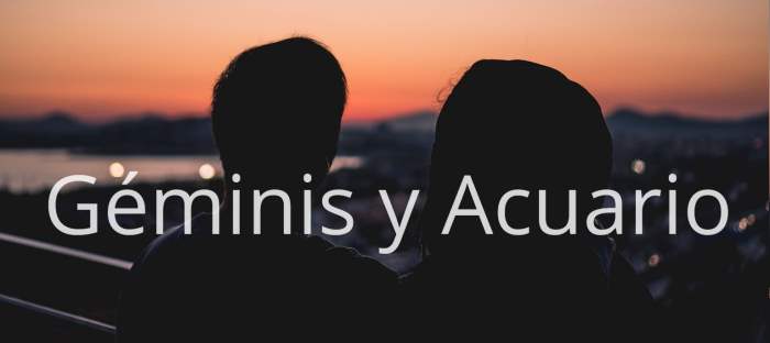 Geminis y Acuario